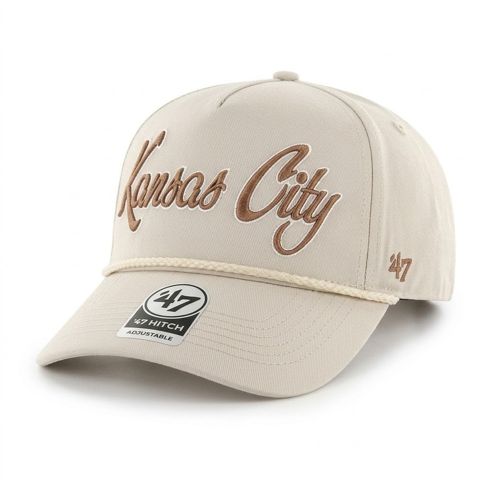 Kansas City Chiefs 47 Brand Overhand Hitch Bone Script Rope Hat NWT Snapback NFL